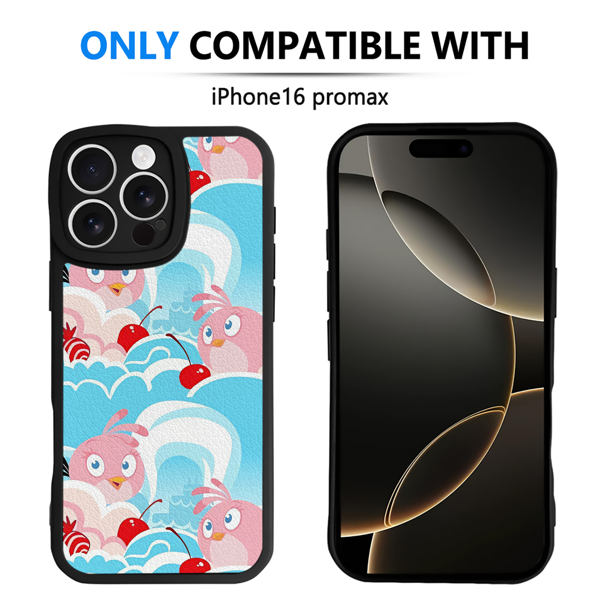（画像用） Angry Birds アングリーバード 【iPhone 16シリーズ対応】シリコンスマホケース（レザー調） 材質：シリコン